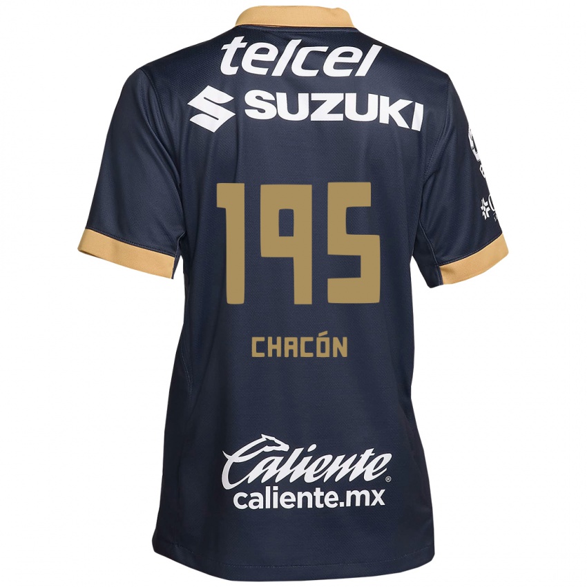 Criança Camisola Eduardo Chacón #195 Obsidiana Ouro Branco Alternativa 2024/25 Camisa Brasil