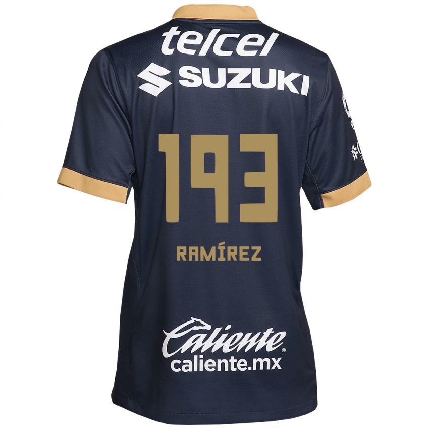 Criança Camisola Héctor Ramírez #193 Obsidiana Ouro Branco Alternativa 2024/25 Camisa Brasil