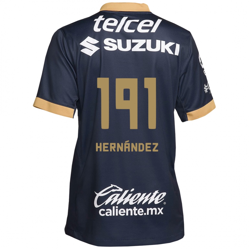 Criança Camisola Marco Hernández #191 Obsidiana Ouro Branco Alternativa 2024/25 Camisa Brasil