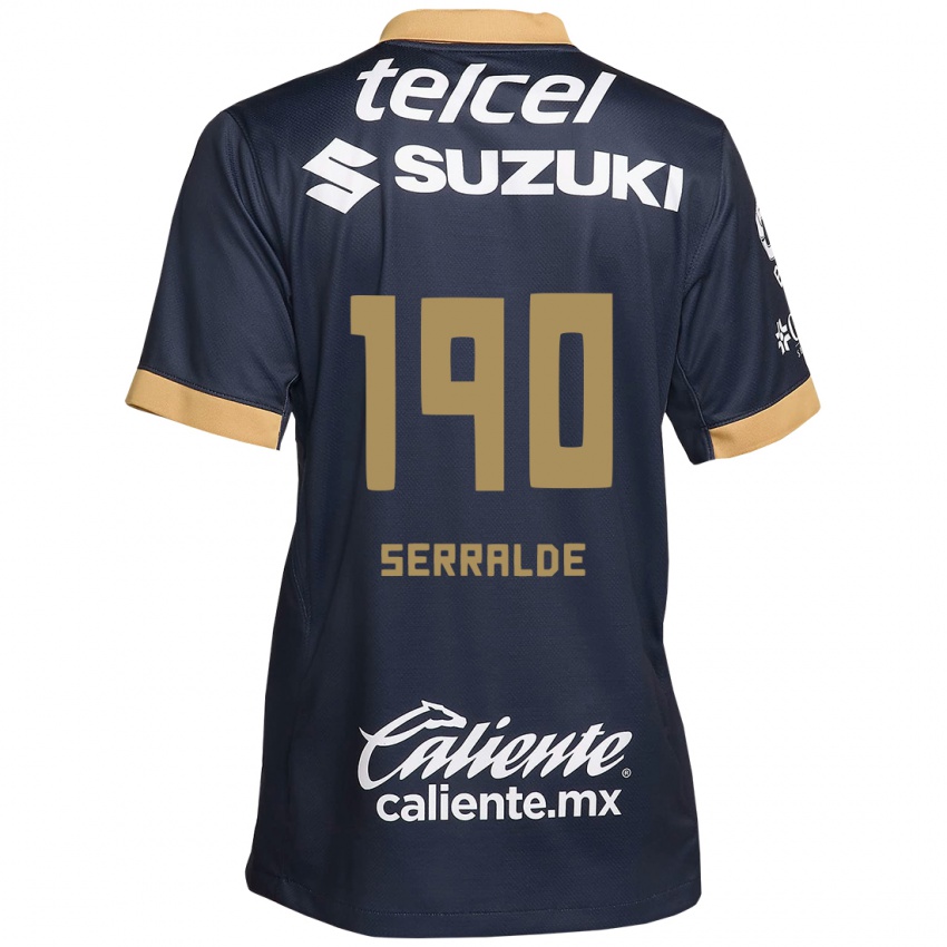 Criança Camisola Gerardo Serralde #190 Obsidiana Ouro Branco Alternativa 2024/25 Camisa Brasil