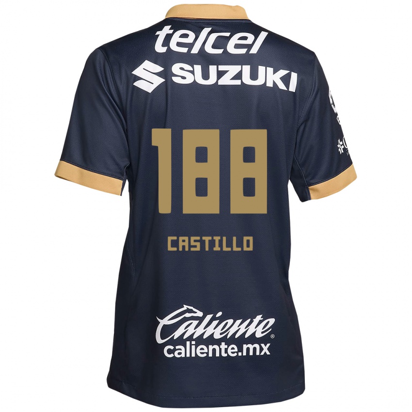 Criança Camisola Christian Castillo #188 Obsidiana Ouro Branco Alternativa 2024/25 Camisa Brasil