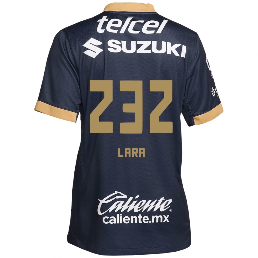 Criança Camisola Pablo Lara #232 Obsidiana Ouro Branco Alternativa 2024/25 Camisa Brasil