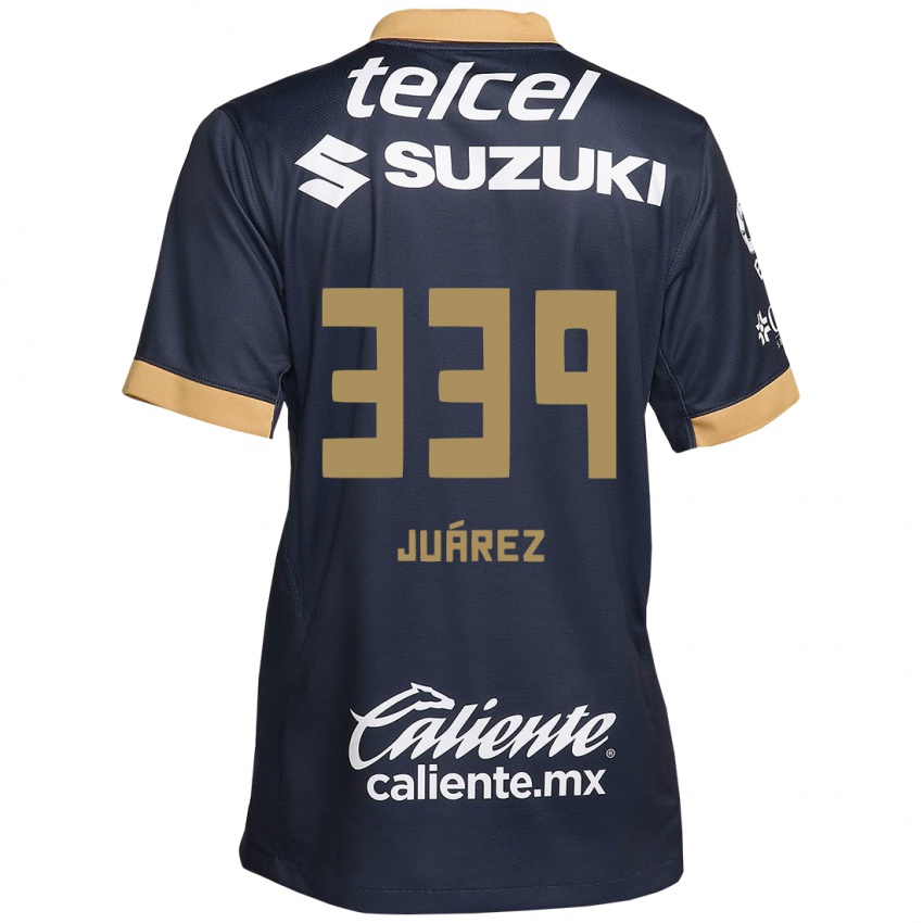 Criança Camisola Jonathan Juárez #339 Obsidiana Ouro Branco Alternativa 2024/25 Camisa Brasil