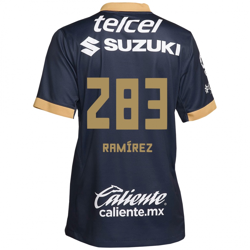 Criança Camisola Dennis Ramírez #283 Obsidiana Ouro Branco Alternativa 2024/25 Camisa Brasil