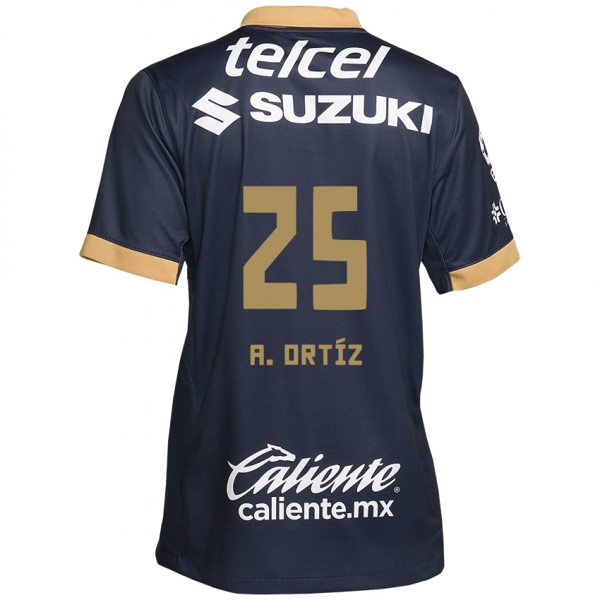 Criança Camisola Arturo Ortiz #25 Obsidiana Ouro Branco Alternativa 2024/25 Camisa Brasil