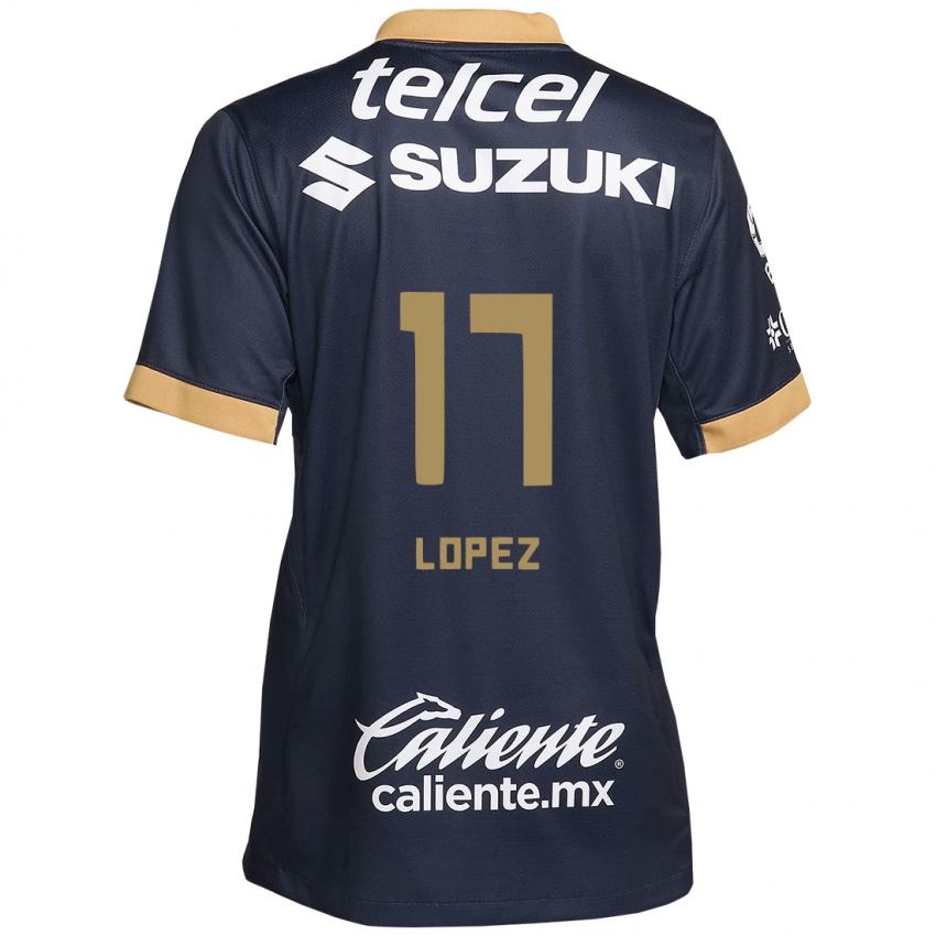 Criança Camisola Leonel Lopez #17 Obsidiana Ouro Branco Alternativa 2024/25 Camisa Brasil