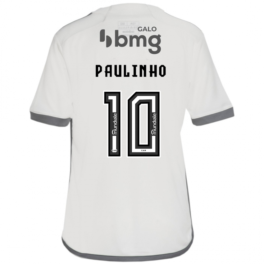 Criança Camisola Paulinho #10 Off White Alternativa 2024/25 Camisa Brasil