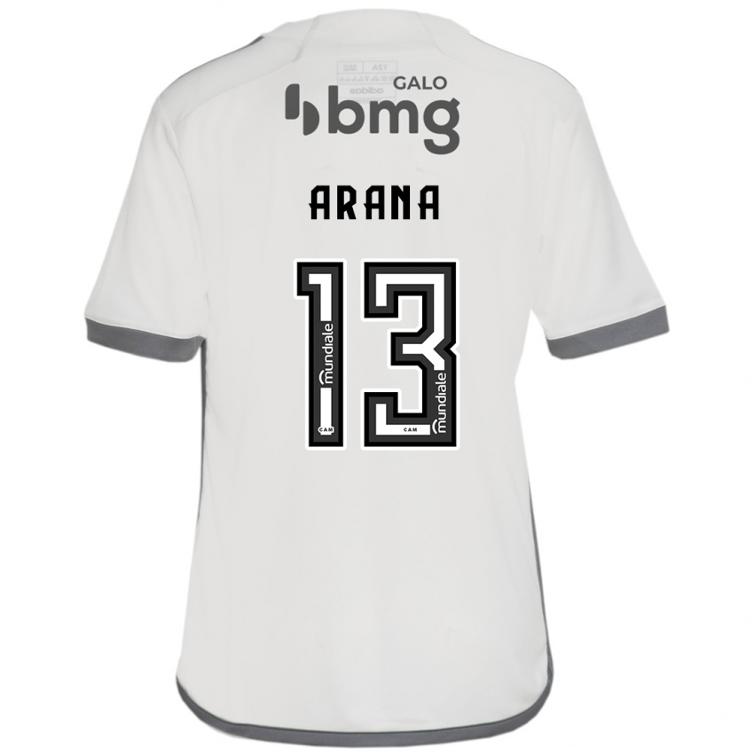 Criança Camisola Guilherme Arana #13 Off White Alternativa 2024/25 Camisa Brasil