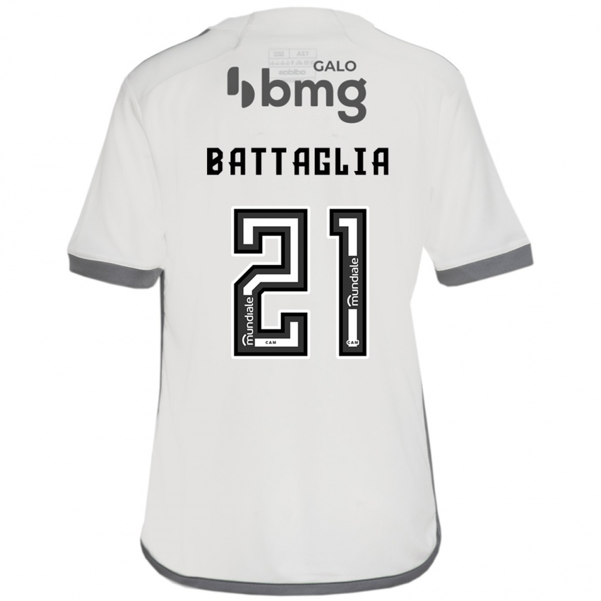 Criança Camisola Rodrigo Battaglia #21 Off White Alternativa 2024/25 Camisa Brasil