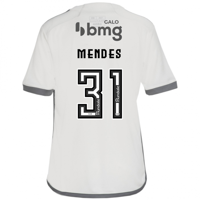 Criança Camisola Matheus Mendes #31 Off White Alternativa 2024/25 Camisa Brasil