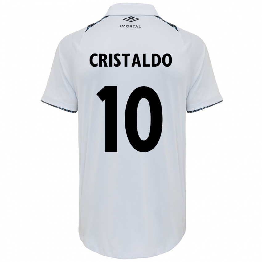 Criança Camisola Franco Cristaldo #10 Branco Azul Alternativa 2024/25 Camisa Brasil