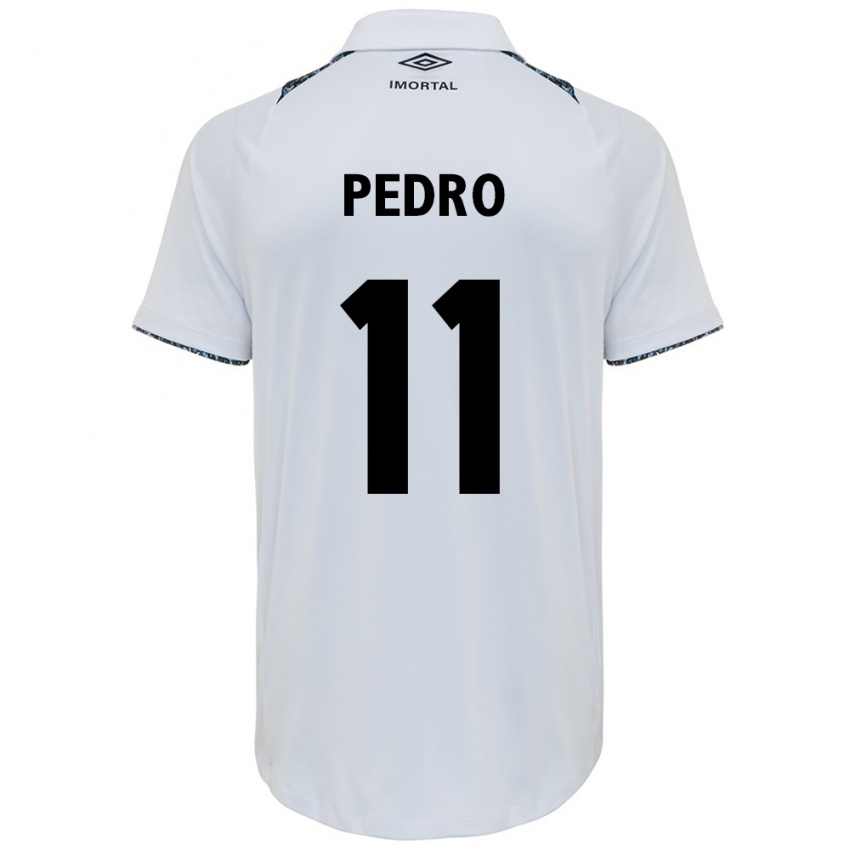 Criança Camisola João Pedro #11 Branco Azul Alternativa 2024/25 Camisa Brasil