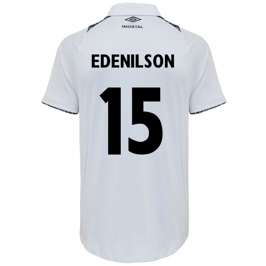 Criança Camisola Edenilson #15 Branco Azul Alternativa 2024/25 Camisa Brasil