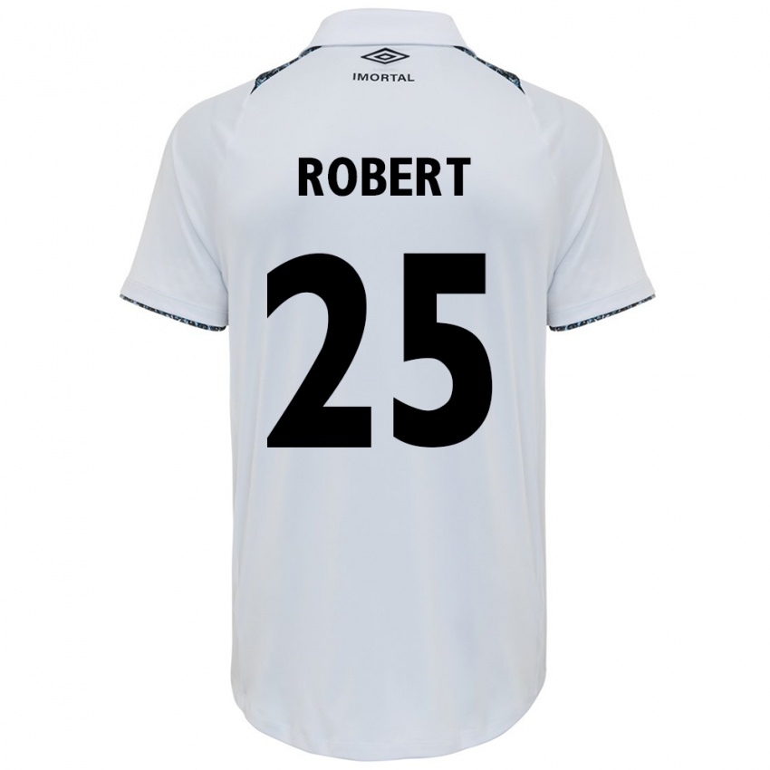 Criança Camisola Jhonata Robert #25 Branco Azul Alternativa 2024/25 Camisa Brasil