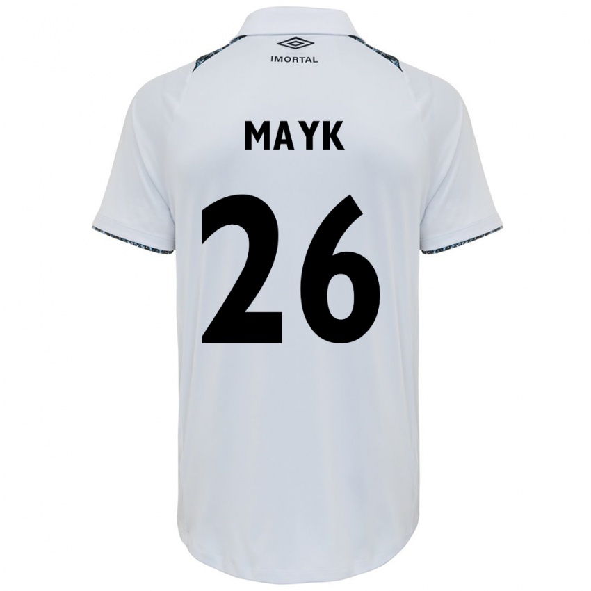 Criança Camisola Mayk #26 Branco Azul Alternativa 2024/25 Camisa Brasil