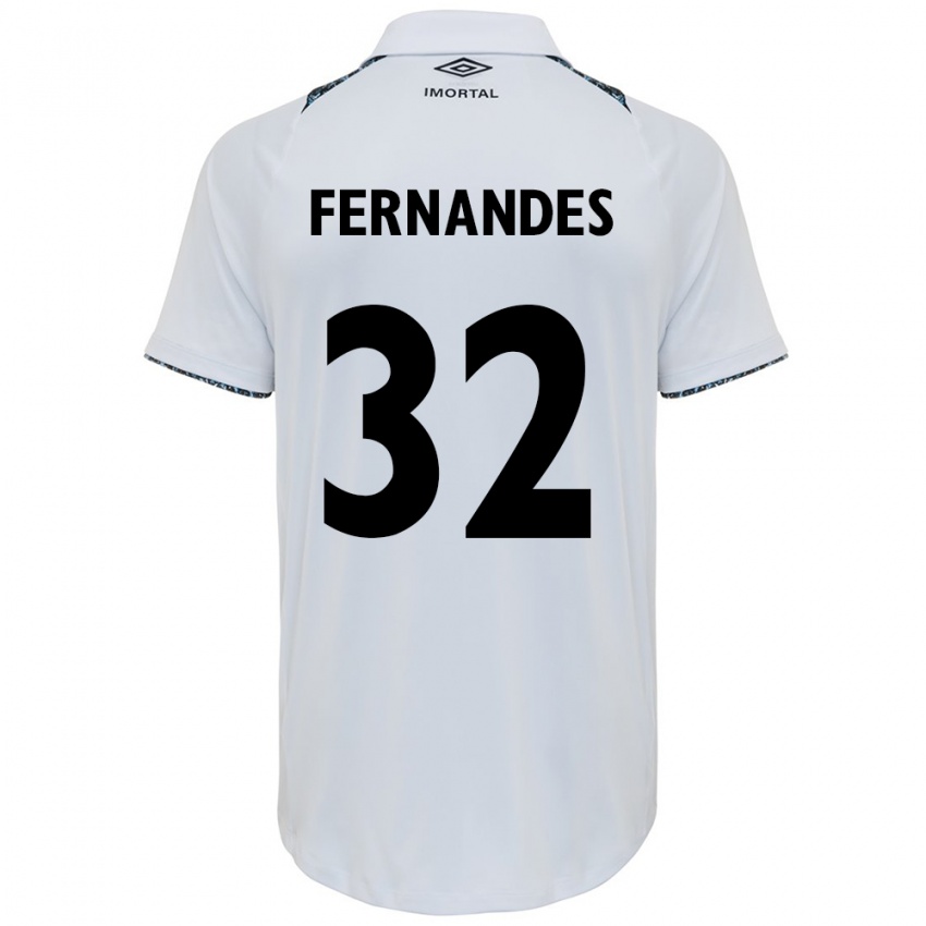 Criança Camisola Nathan Fernandes #32 Branco Azul Alternativa 2024/25 Camisa Brasil