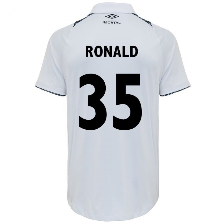 Criança Camisola Ronald #35 Branco Azul Alternativa 2024/25 Camisa Brasil