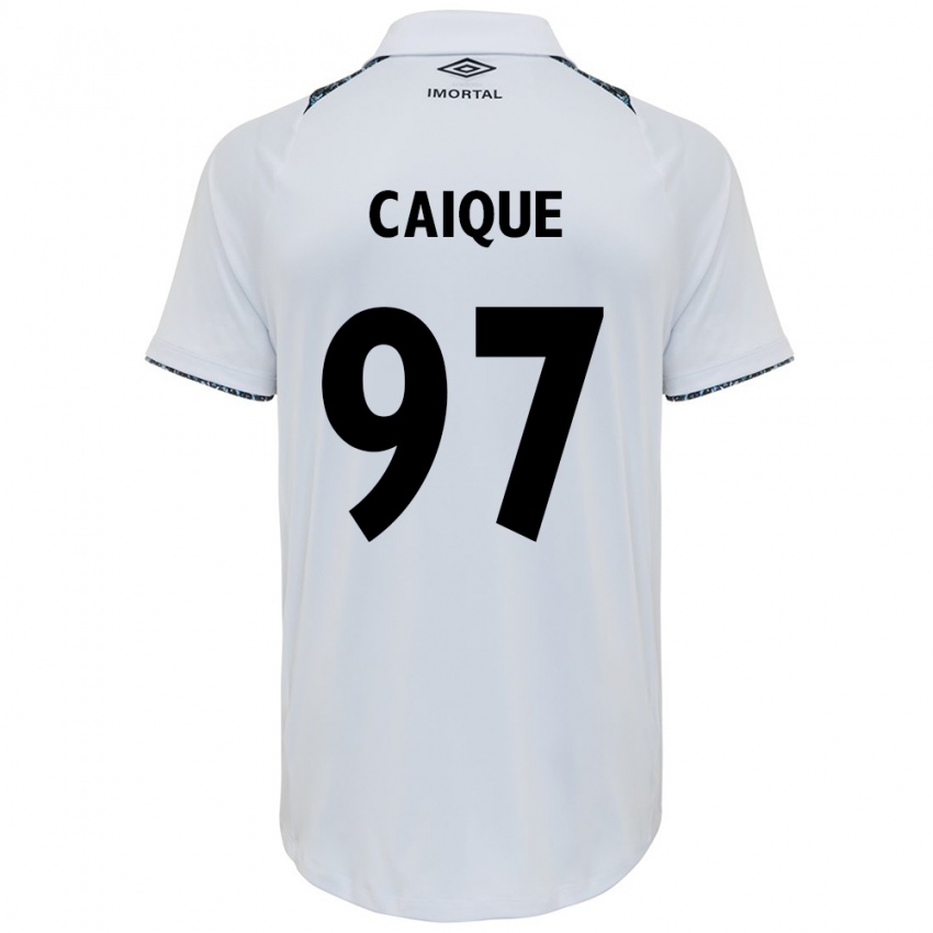 Criança Camisola Caíque #97 Branco Azul Alternativa 2024/25 Camisa Brasil