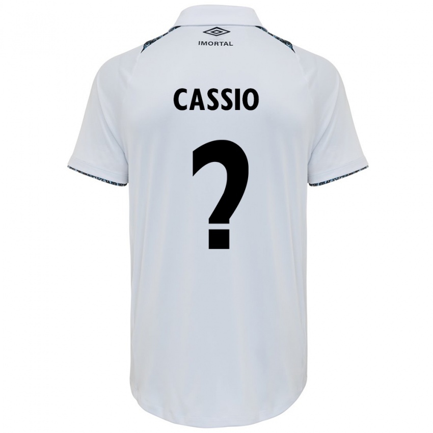 Criança Camisola Cássio #0 Branco Azul Alternativa 2024/25 Camisa Brasil