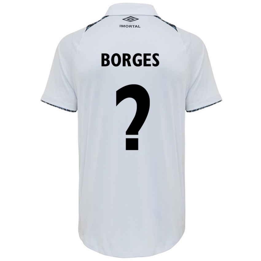 Criança Camisola Nathan Borges #0 Branco Azul Alternativa 2024/25 Camisa Brasil