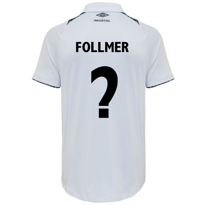 Criança Camisola Luan Follmer #0 Branco Azul Alternativa 2024/25 Camisa Brasil