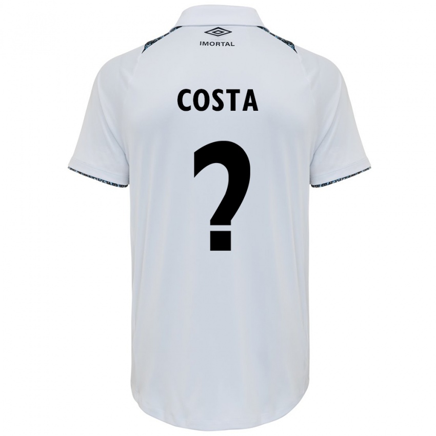 Criança Camisola Wesley Costa #0 Branco Azul Alternativa 2024/25 Camisa Brasil