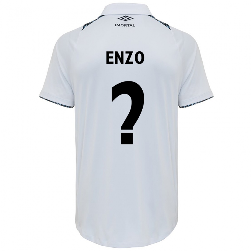 Criança Camisola Enzo #0 Branco Azul Alternativa 2024/25 Camisa Brasil