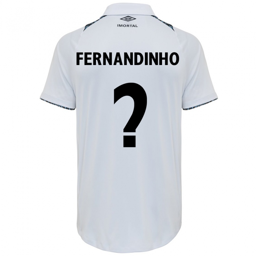 Criança Camisola Fernandinho #0 Branco Azul Alternativa 2024/25 Camisa Brasil