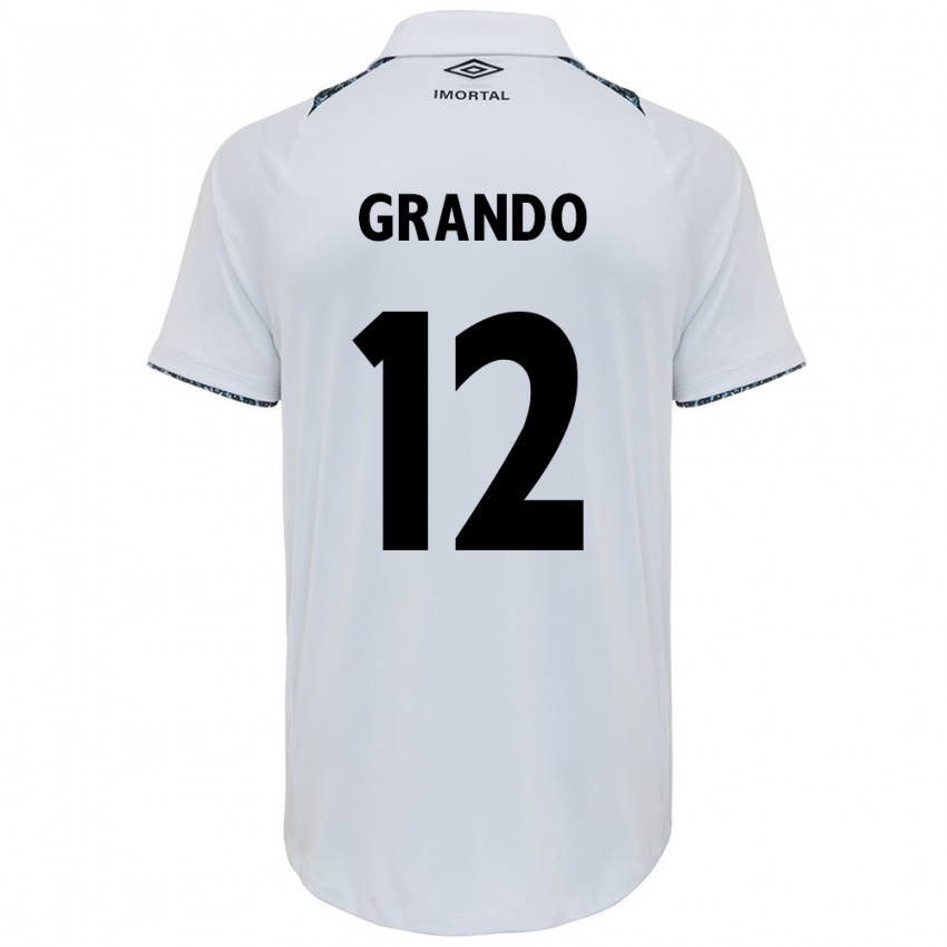 Criança Camisola Gabriel Grando #12 Branco Azul Alternativa 2024/25 Camisa Brasil