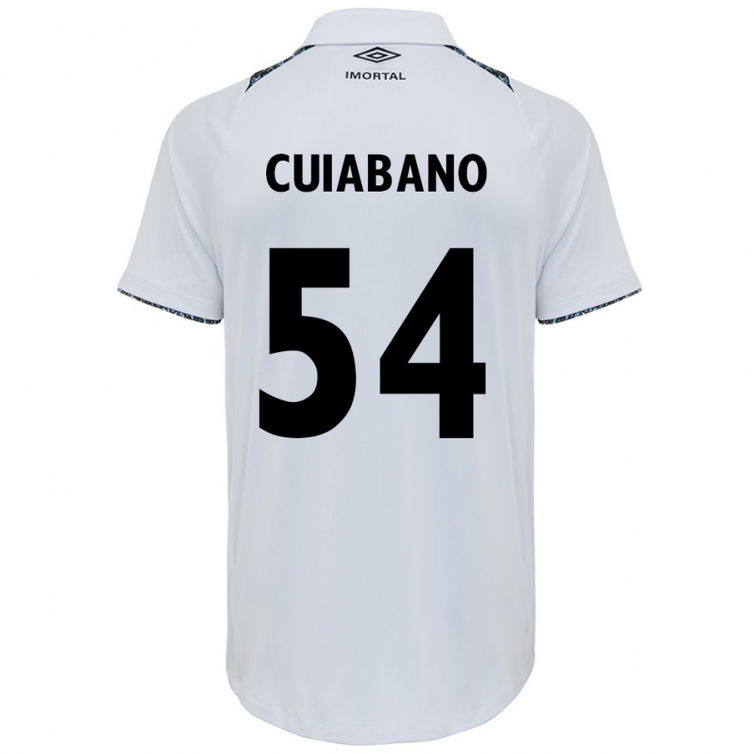 Criança Camisola Cuiabano #54 Branco Azul Alternativa 2024/25 Camisa Brasil