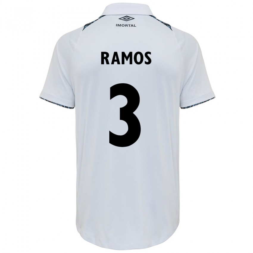 Criança Camisola João Ramos #3 Branco Azul Alternativa 2024/25 Camisa Brasil