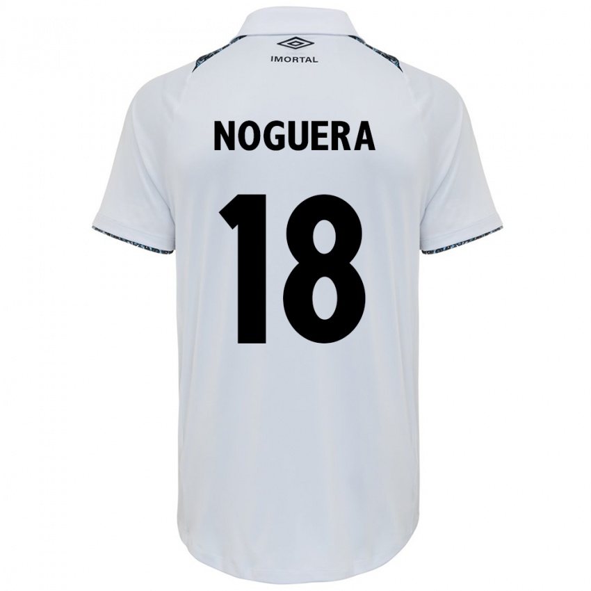 Criança Camisola Freddy Noguera #18 Branco Azul Alternativa 2024/25 Camisa Brasil