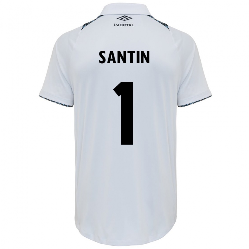 Criança Camisola Duda Santin #1 Branco Azul Alternativa 2024/25 Camisa Brasil