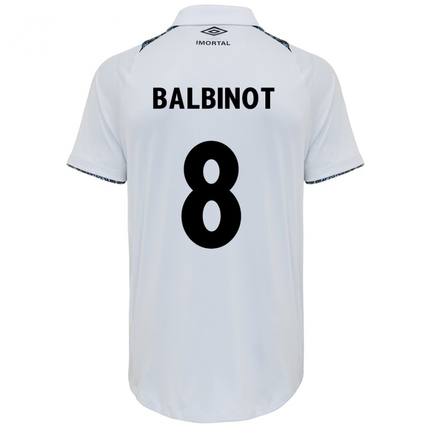 Criança Camisola Manu Balbinot #8 Branco Azul Alternativa 2024/25 Camisa Brasil