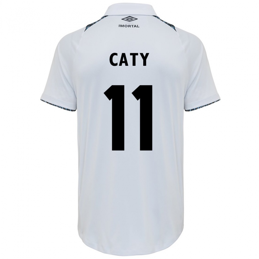 Criança Camisola Caty #11 Branco Azul Alternativa 2024/25 Camisa Brasil