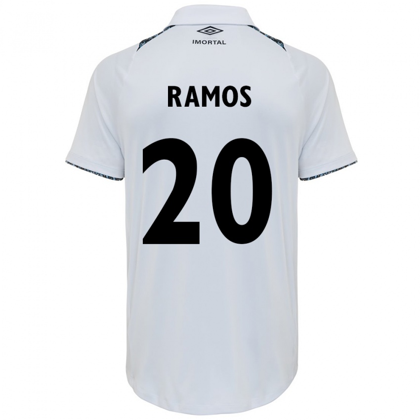 Criança Camisola Mónica Ramos #20 Branco Azul Alternativa 2024/25 Camisa Brasil