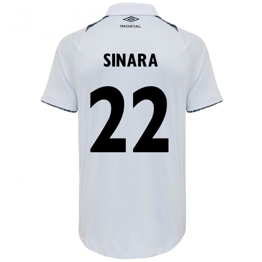 Criança Camisola Sinara #22 Branco Azul Alternativa 2024/25 Camisa Brasil