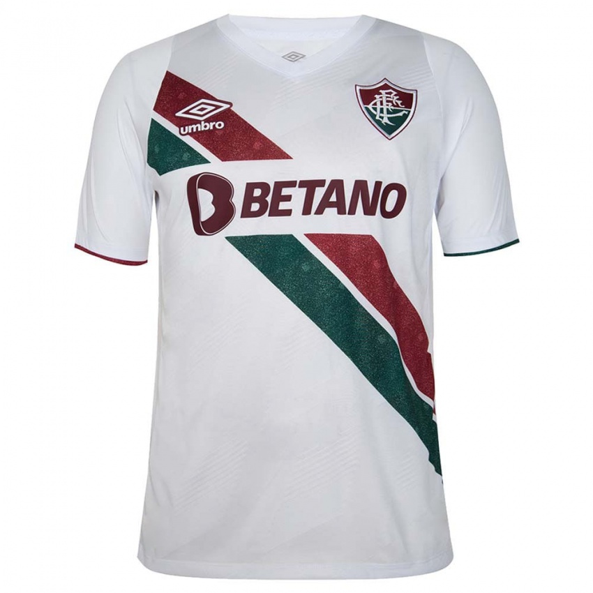 Criança Camisola Felipe Alves #27 Branco Verde Castanho Alternativa 2024/25 Camisa Brasil