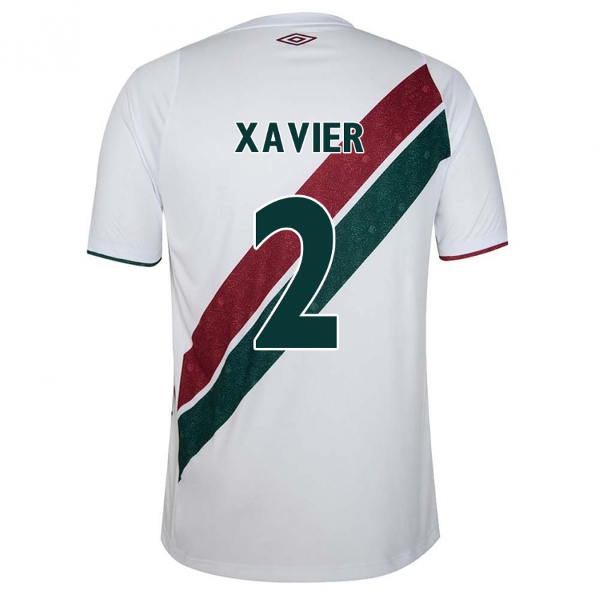 Criança Camisola Samuel Xavier #2 Branco Verde Castanho Alternativa 2024/25 Camisa Brasil