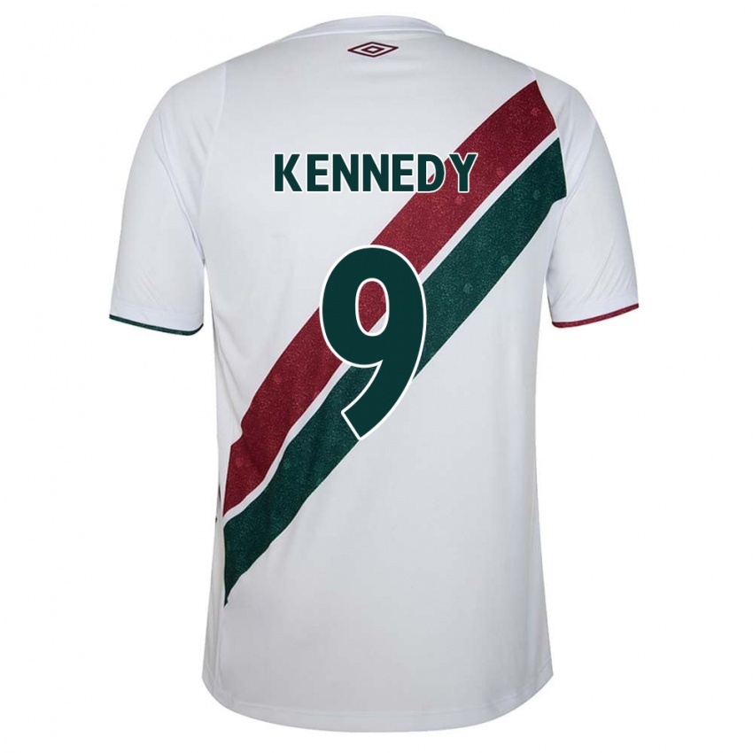 Criança Camisola John Kennedy #9 Branco Verde Castanho Alternativa 2024/25 Camisa Brasil