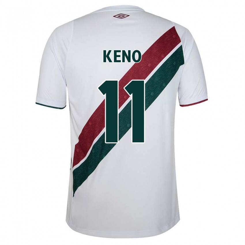 Criança Camisola Keno #11 Branco Verde Castanho Alternativa 2024/25 Camisa Brasil