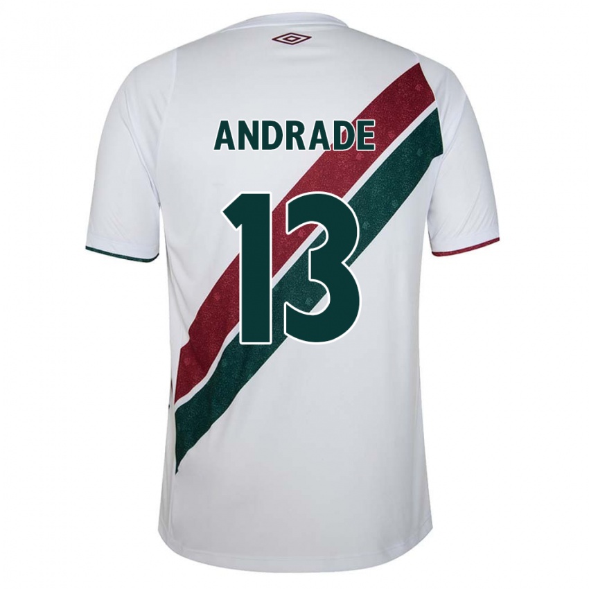 Criança Camisola Felipe Andrade #13 Branco Verde Castanho Alternativa 2024/25 Camisa Brasil