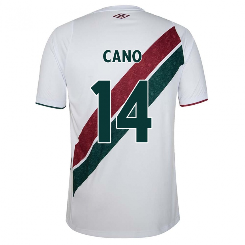 Criança Camisola Germán Cano #14 Branco Verde Castanho Alternativa 2024/25 Camisa Brasil