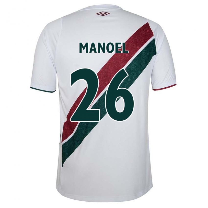 Criança Camisola Manoel #26 Branco Verde Castanho Alternativa 2024/25 Camisa Brasil