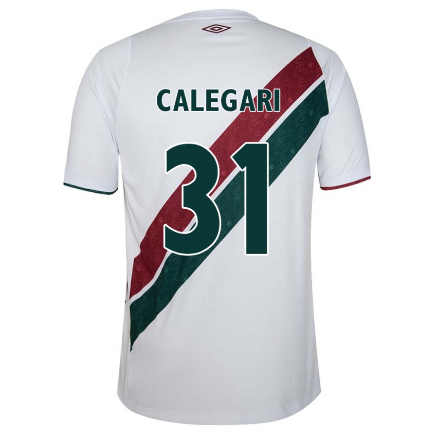 Criança Camisola Calegari #31 Branco Verde Castanho Alternativa 2024/25 Camisa Brasil