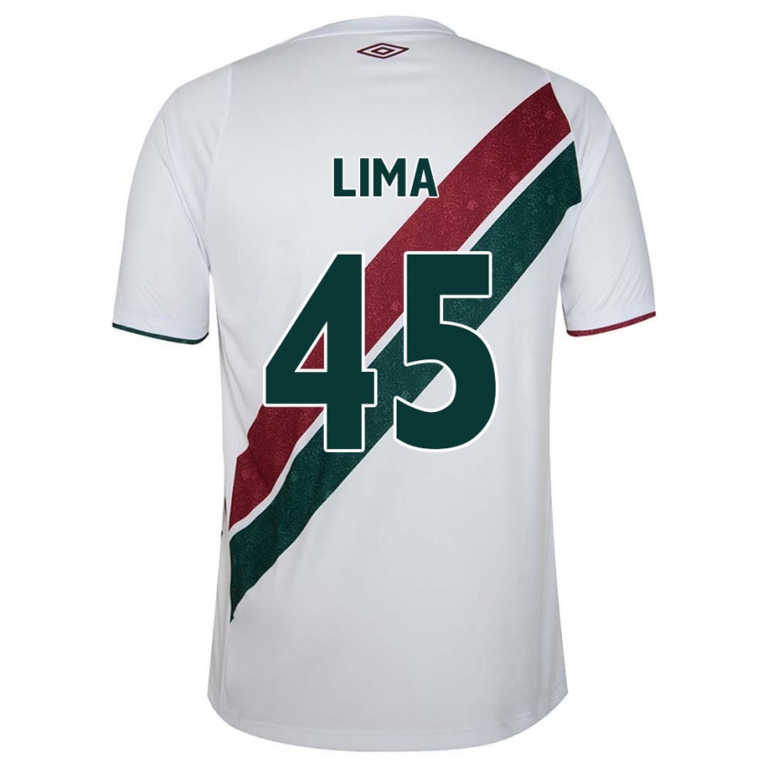 Criança Camisola Lima #45 Branco Verde Castanho Alternativa 2024/25 Camisa Brasil