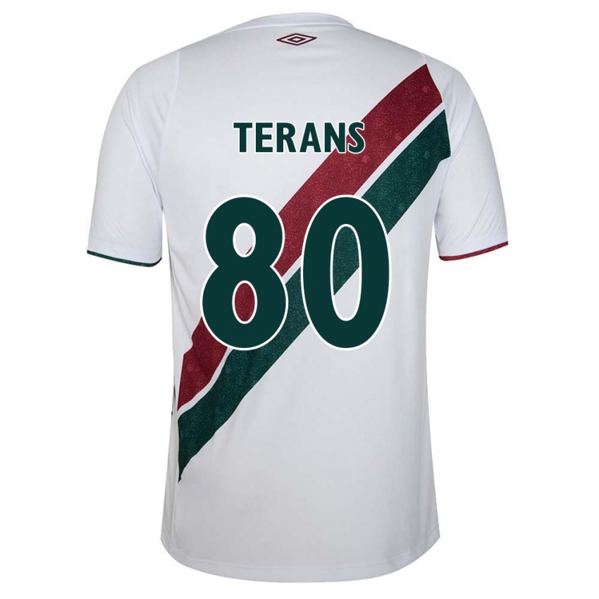 Criança Camisola David Terans #80 Branco Verde Castanho Alternativa 2024/25 Camisa Brasil