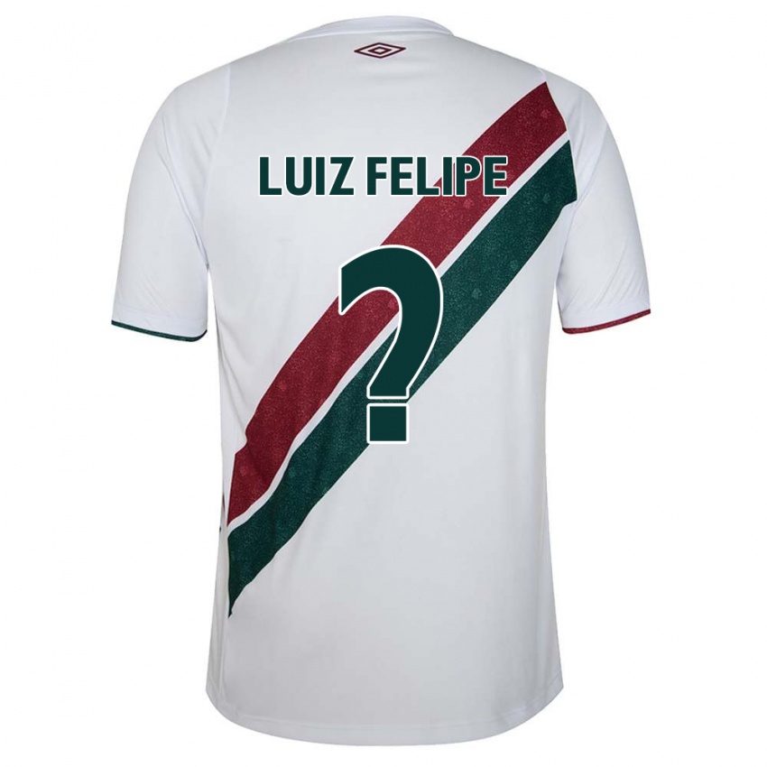 Criança Camisola Luiz Felipe #0 Branco Verde Castanho Alternativa 2024/25 Camisa Brasil