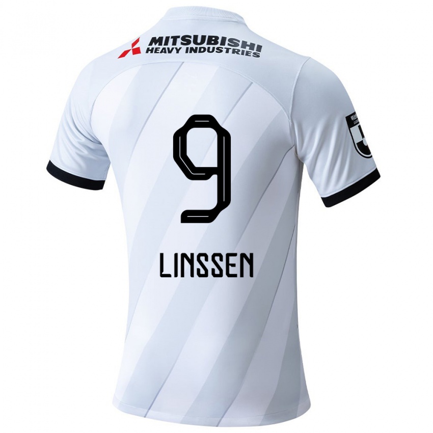 Criança Camisola Bryan Linssen #9 Branco Cinza Alternativa 2024/25 Camisa Brasil