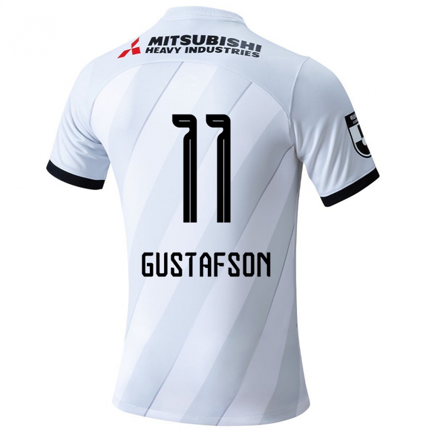 Criança Camisola Samuel Gustafson #11 Branco Cinza Alternativa 2024/25 Camisa Brasil